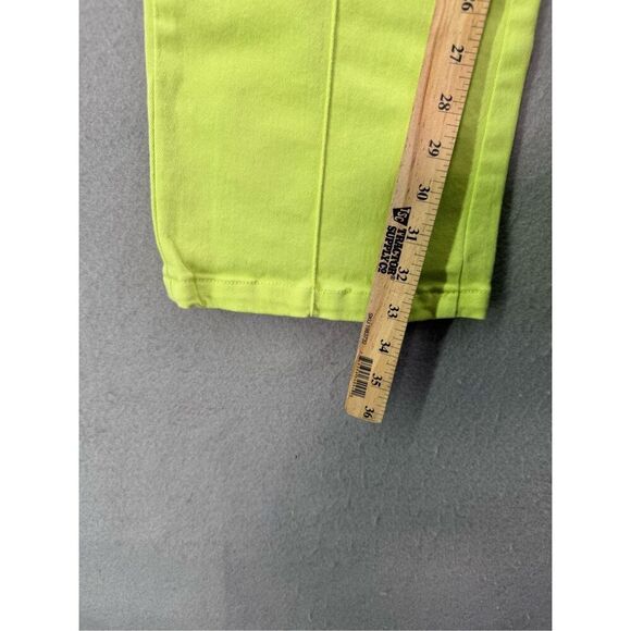 Vintage Y2K MetroStyle Stretch Womens Lime Green Lowrise Bootcut Jeans Size 6T - Picture 5 of 11